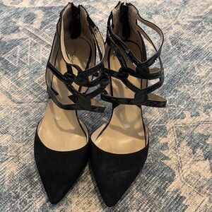 Adrienne Vittadini Elegant Black Strappy Women's Heels